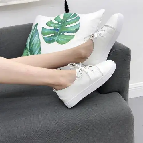 2018春季新款白鞋百搭韩版系带鞋休闲平底女鞋厚底小白鞋女