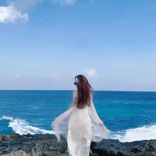 女生头像海边女头三色堇儿/禁盗