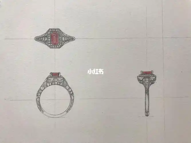 手绘戒指三视图练习