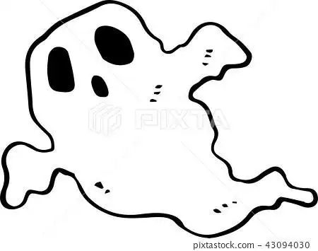 万圣节幽灵的简笔画