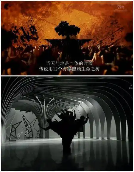求exo《mama》mv开头生命之树的图片!