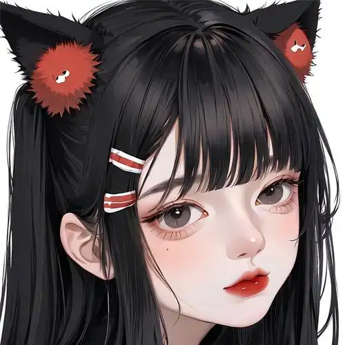 猫耳朵女生可爱头像动漫