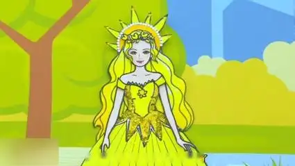 剪纸动画:太阳公主vs月亮公主,这次谁能盛装出席宴会呢?