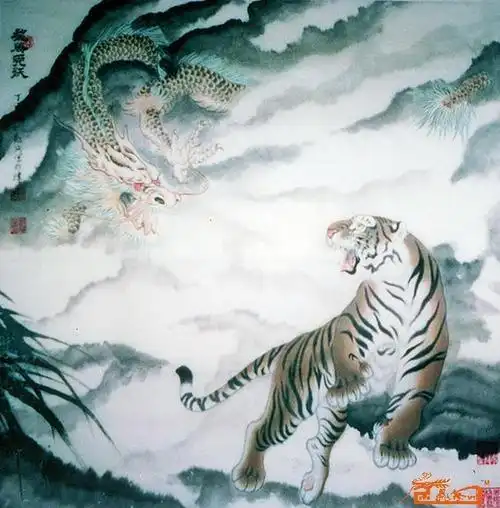 龙腾虎跃背景图