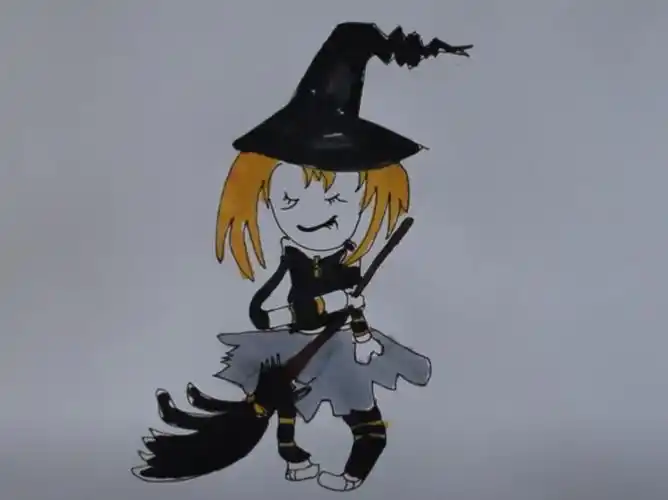 女巫简笔画怎么画