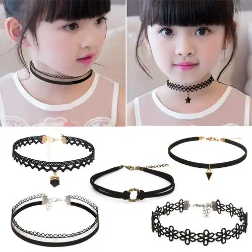 儿童项链饰品女孩百搭女童项链配饰韩国时尚宝宝项圈公主锁骨链