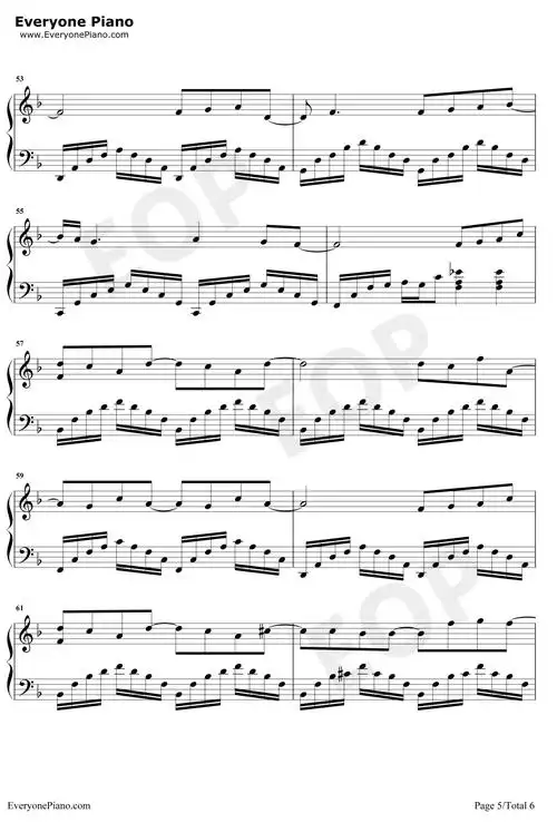 水星记钢琴谱郭顶独奏谱