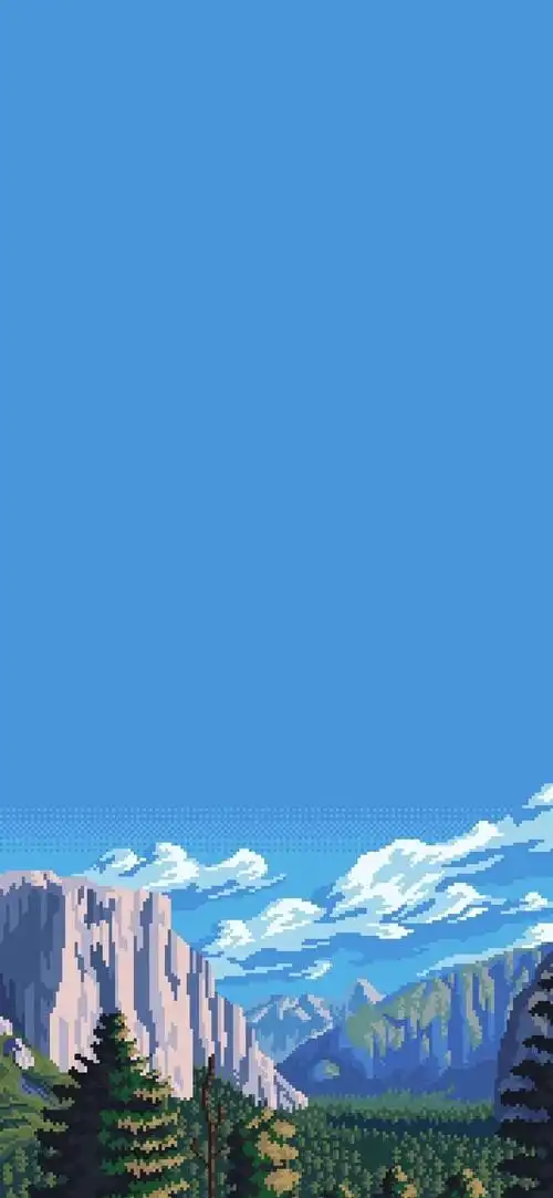 像素风蓝色壁纸