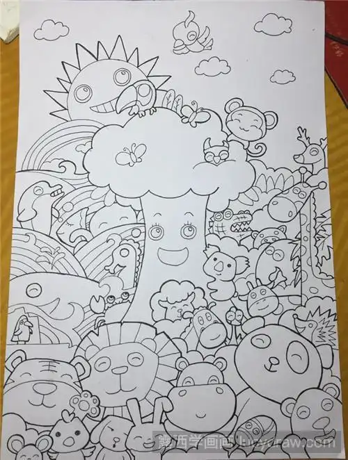 场景主题简笔画画