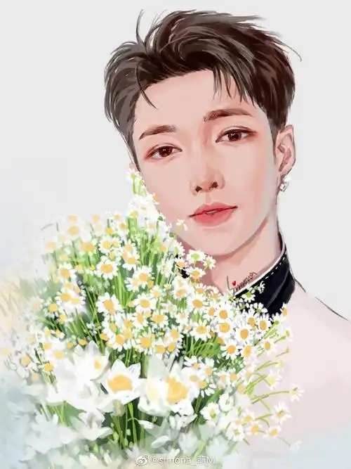 张艺兴手绘图 满堂兮美人 忽独与余兮目成@张艺兴|#张艺兴每时每刻