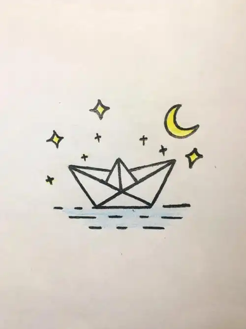 手残党学简笔画附教程简单小清新插画