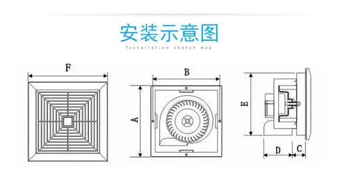 正野genuinbpt1523c天花板吸顶管道吊顶排气扇客厅厨卫强力静音新风