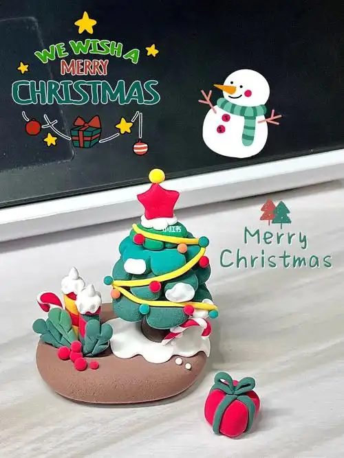 粘土圣诞小摆件后附过程图哦