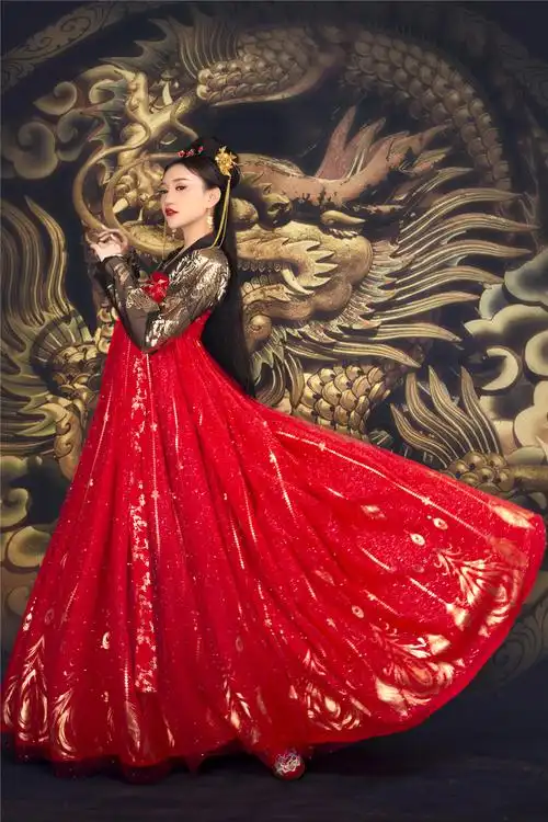 【芸兰阁—翎星】原创汉服女齐胸襦裙女汉服仙女红色非古装