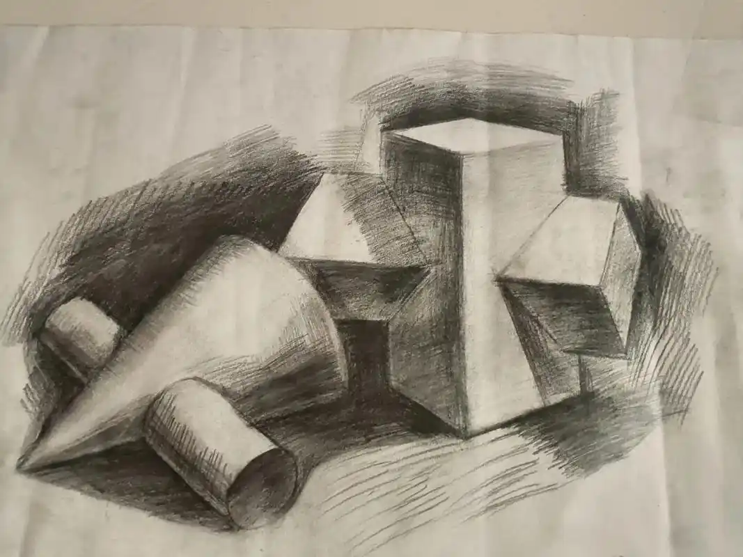 素描作品 - 海浪 - 抖音