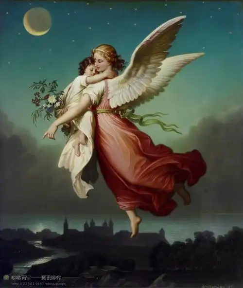 象征圣洁友爱的天使形象系列油画欣赏 [图片] [音乐]