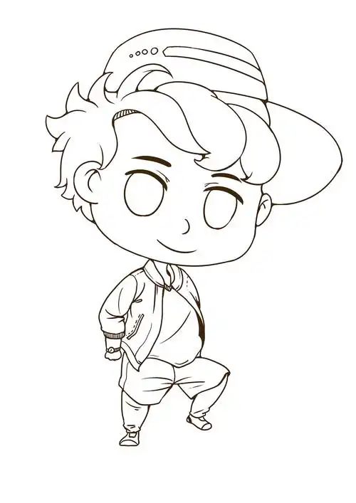 原创作品:帮朋友画的鹿晗同人q版