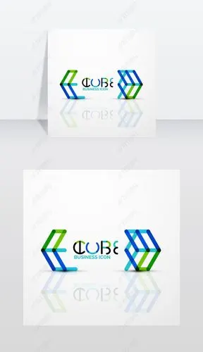 立方体概念标志线条立体理念概念logo矢量图