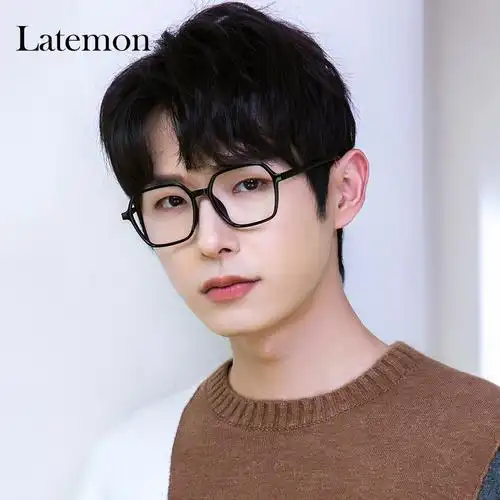 浪特梦l8317男方形眼镜框全框一体鼻托潮素颜眼镜框架-商品 - 目凸目-