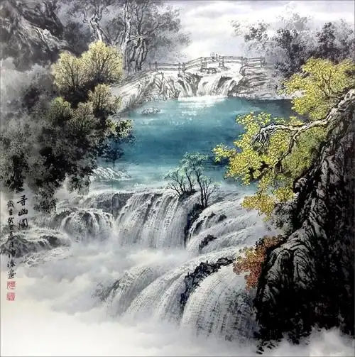 80后青年画家苗波涛彩墨山水画作品部分作品四尺斗方