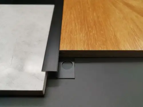 持雍木地板压条扣条金属铝合金t型过门平扣地板瓷砖收边条357 土豪银