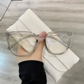 眼镜框网红款大脸男透明