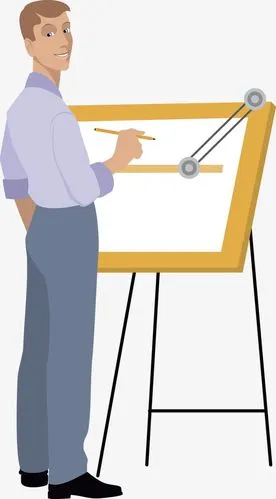 卡通设计师矢量图