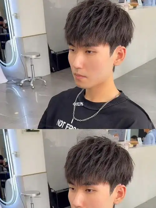 男士摩根烫  #男士短发  #流行发型长度留到8到1