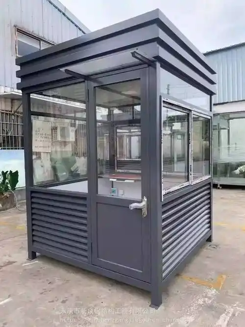 龙南钢结构保安岗亭,公园保安亭规格,社区值班门卫室密封性强