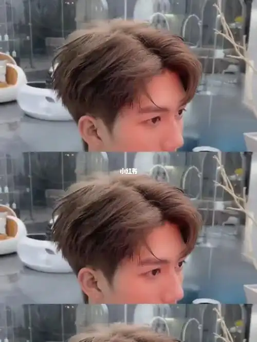 不用打理的烫发发型蝴蝶烫三七分