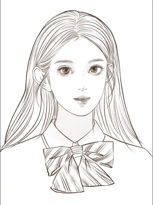 线稿练习1赵丽颖