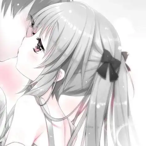 二次元亲亲情侣图片女 喝奶情侣头像图片