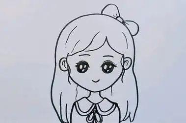 小女孩简笔画 - 简单简笔画