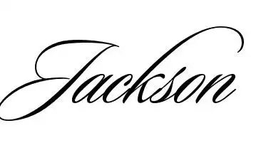 把jackson写成花体字