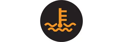 水温指示灯显示发动机冷却液温度过高的指示灯,此灯点亮报警时,应即时