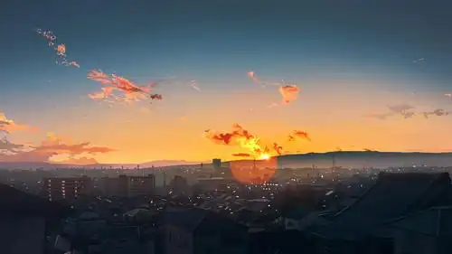 日系绝美意境动漫风景手绘插画