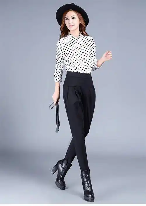 哈伦裤女秋冬新款长裤子女韩版宽松大码休闲裤休闲裤