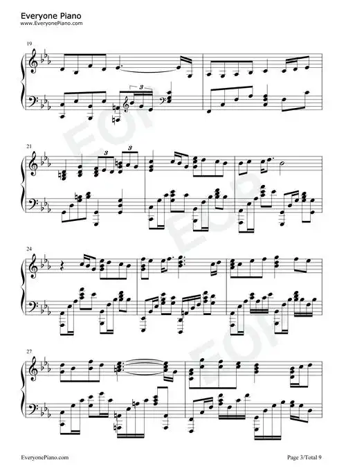 请笃信一个梦-姜子牙片尾曲五线谱预览3