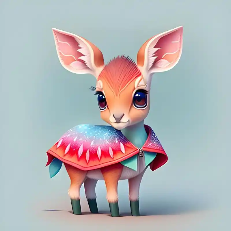 一只小鹿头像[比心][比心] #二次元美图#  #动物#  #百度ai绘图黑科技