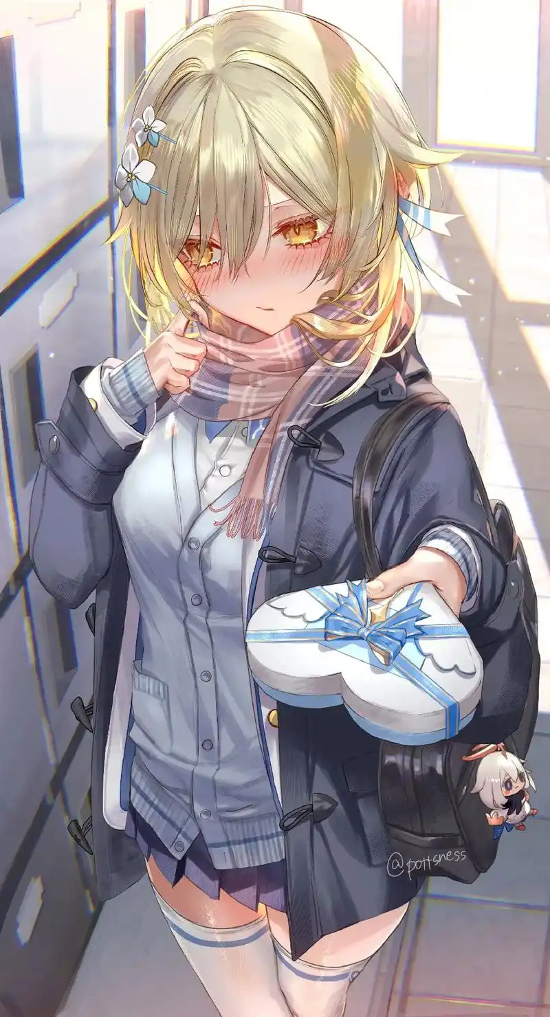 今天的美图是荧哦.#原神 #二次元美图 #原神二创 #原神二 - 抖音