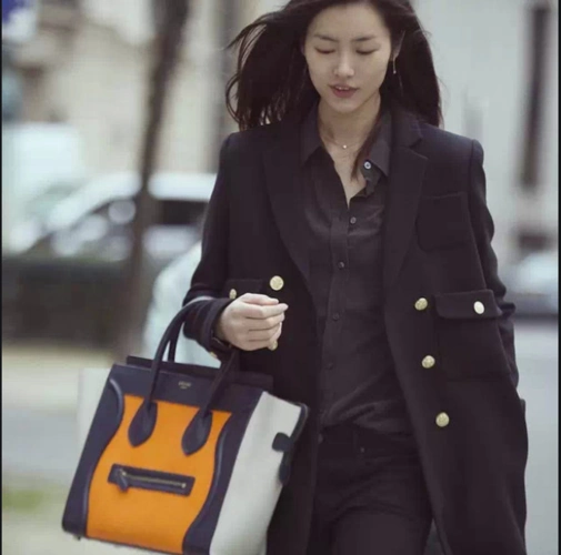 刘雯明星同款女双排扣中长款羊毛呢子外套2019冬英伦宽松大衣加厚