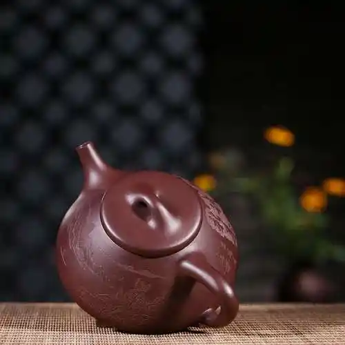 024 顾红莲 大石瓢壶 深井老紫泥 紫砂壶