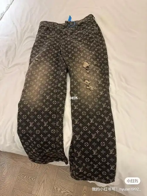 lvlogo满印牛仔裤32国现