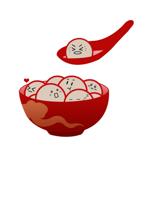 中国节日元宵节一碗汤圆图片