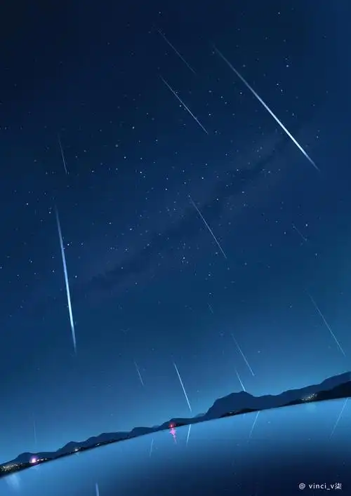 流星雨风景背景