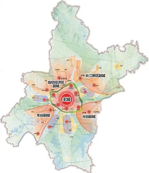 武汉市国土空间总体规划20212035年草案公布江风湖韵大武汉一主四副新