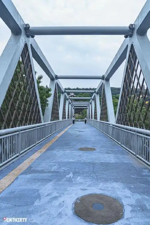 从走上天桥的那一刻起,就会感觉置身于大自然里.