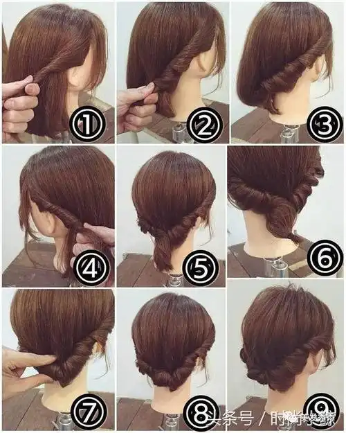 推荐8款可爱气质短发编发