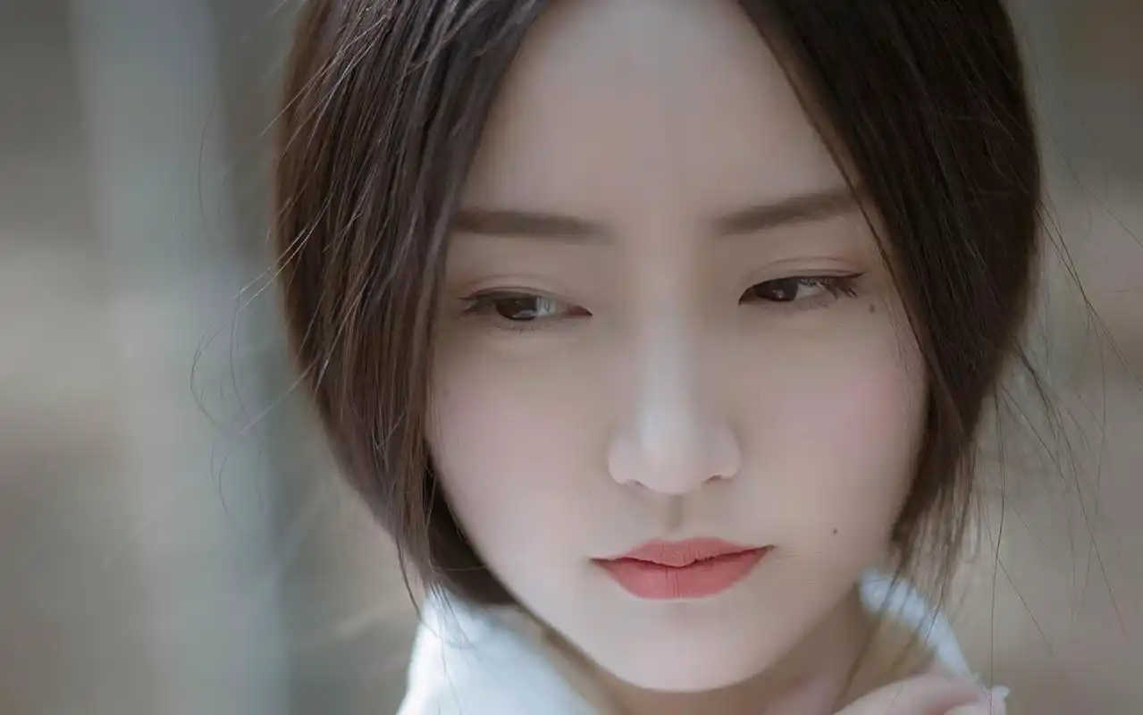 清新汉服美女唯美竹林高清桌面壁纸