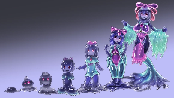 不同阶段的史莱姆娘